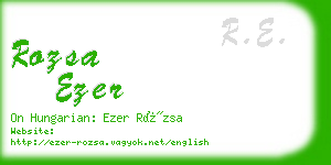 rozsa ezer business card